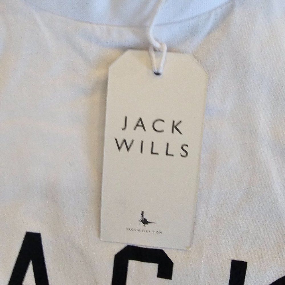 Jack Wills Men's White Sutton Logo Short Sleeve T-Shirt Size Large - Picture 6 of 10